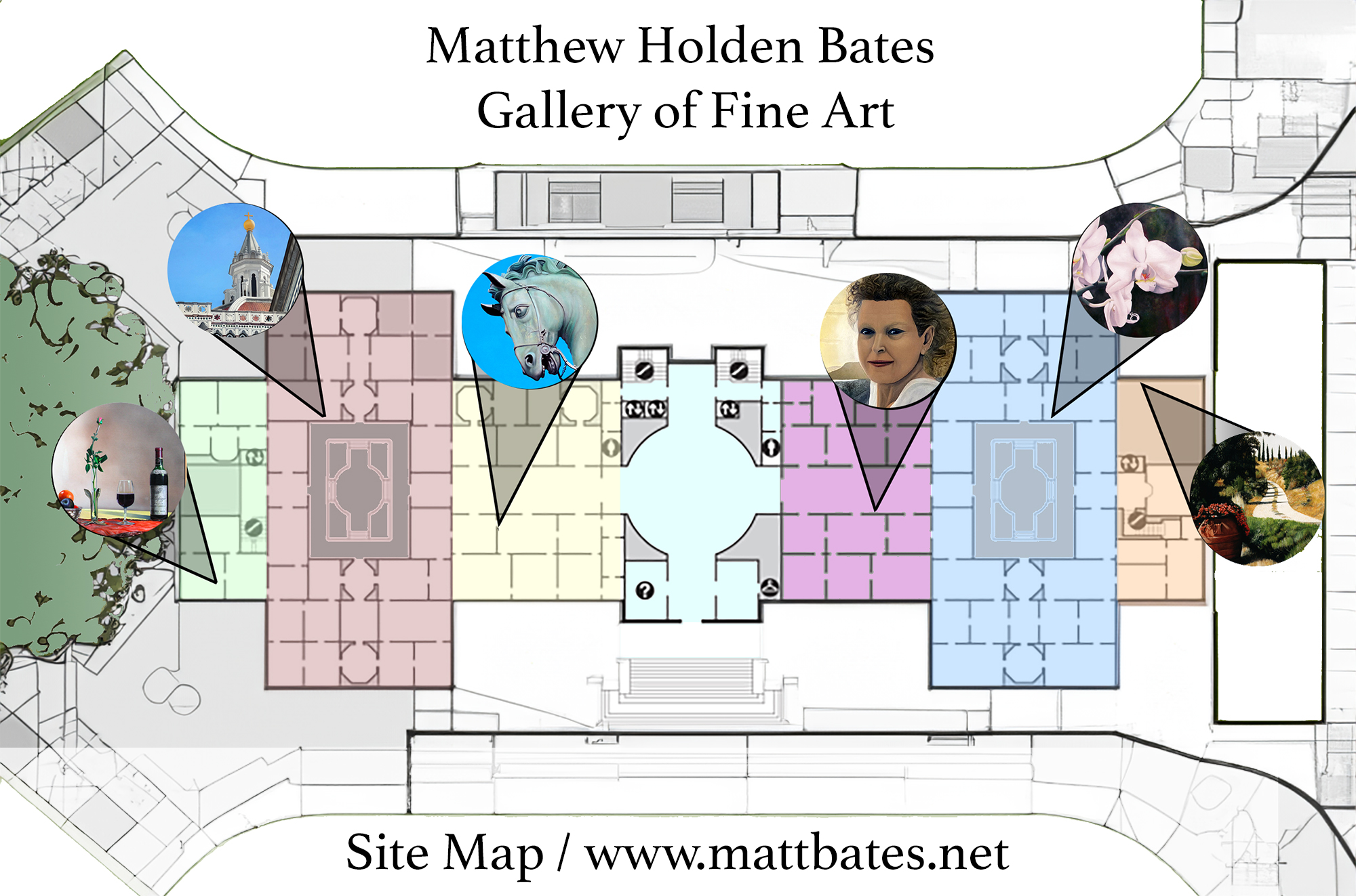 Matthew Holden Bates Gallery floor plan